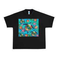 Black Turtle summer seashells starfish seaweed Urban Heavy Tee - Artiststas
