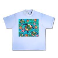 Grape Ice Turtle summer seashells starfish seaweed Urban Heavy Tee - Artiststas