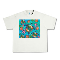 Pistachio Turtle summer seashells starfish seaweed Urban Heavy Tee - Artiststas