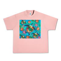 Salmon Turtle summer seashells starfish seaweed Urban Heavy Tee - Artiststas