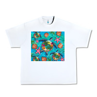 White Turtle summer seashells starfish seaweed Urban Heavy Tee - Artiststas