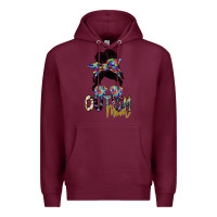 Burgundy autism mom Premium Hoodie - SublimationCraftShop
