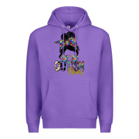 Purple autism mom Premium Hoodie - SublimationCraftShop