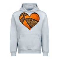 Heather Grey basketball heart Urban Hoodie - HRA Design Shop