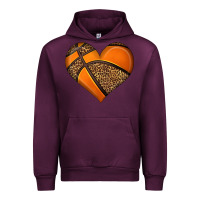 Mauve Wine basketball heart Urban Hoodie - HRA Design Shop