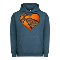 Pigment Midnight Navy basketball heart Urban Hoodie - HRA Design Shop