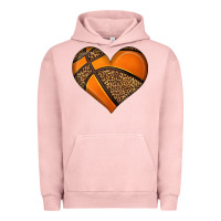 Pigment Salmon basketball heart Urban Hoodie - HRA Design Shop