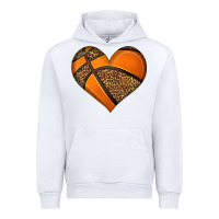 White basketball heart Urban Hoodie - HRA Design Shop