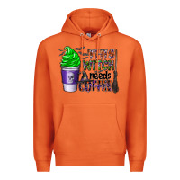 Carrot this witch needs coffee Premium Hoodie - CowhideDigitalArt