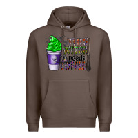 Coffee this witch needs coffee Premium Hoodie - CowhideDigitalArt