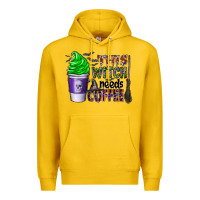 Lemon this witch needs coffee Premium Hoodie - CowhideDigitalArt