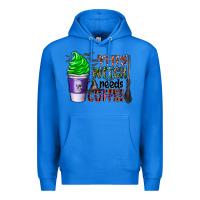 True Royal this witch needs coffee Premium Hoodie - CowhideDigitalArt