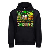 Black St. Patrick's Day shamrockin' with my gnomies Urban Hoodie - Neo Western