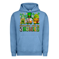 Pigment Pebble Blue St. Patrick's Day shamrockin' with my gnomies Urban Hoodie - Neo Western