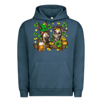Pigment Midnight Navy St. Patrick's Day donkey Urban Hoodie - Neo Western