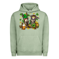 Pigment Oil Green St. Patrick's Day donkey Urban Hoodie - Neo Western