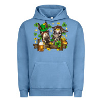 Pigment Pebble Blue St. Patrick's Day donkey Urban Hoodie - Neo Western