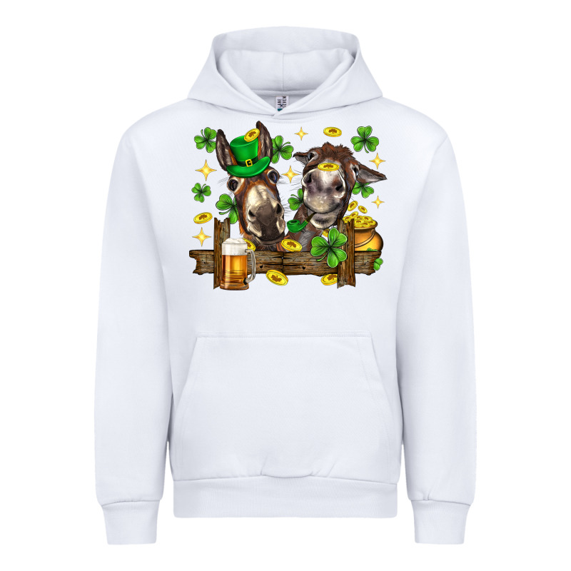 St. Patrick's Day Donkey Urban Hoodie by Neo Western | Teevron