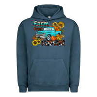 Pigment Midnight Navy farm fresh pumpkin Urban Hoodie - CowhideDigitalArt