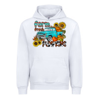 White farm fresh pumpkin Urban Hoodie - CowhideDigitalArt