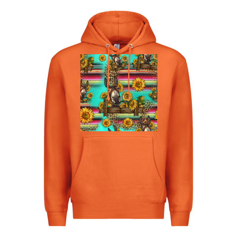 Sunflowers Donkey Seamless Pattern Premium Hoodie by HRA Design Shop | Teevron
