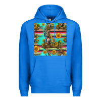 True Royal sunflowers donkey seamless pattern Premium Hoodie - HRA Design Shop
