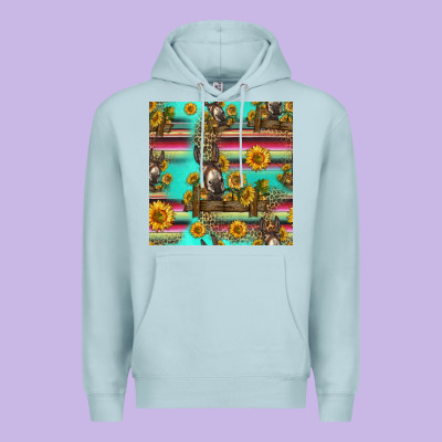 Sunflowers Donkey Seamless Pattern Premium Hoodie Designed By Hra Design Shop