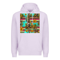 Lilac sunflowers donkey seamless pattern Premium Hoodie - HRA Design Shop