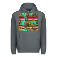 Rock sunflowers donkey seamless pattern Premium Hoodie - HRA Design Shop
