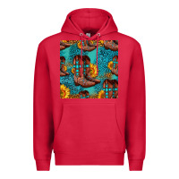 Cardinal western boots seamless pattern Premium Hoodie - HRA Design Shop