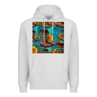 Dove Grey western boots seamless pattern Premium Hoodie - HRA Design Shop
