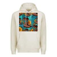 Oatmeal Heather western boots seamless pattern Premium Hoodie - HRA Design Shop