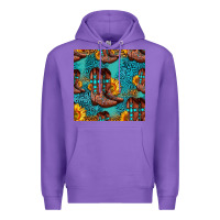 Purple western boots seamless pattern Premium Hoodie - HRA Design Shop