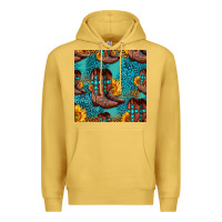 Antique Gold western boots seamless pattern Premium Hoodie - HRA Design Shop