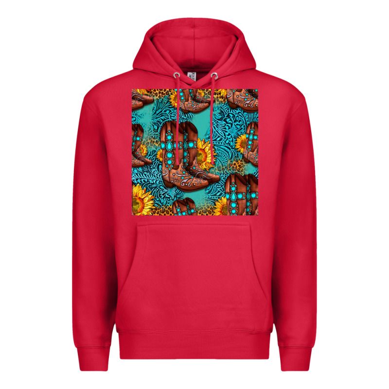 Western Boots Seamless Pattern Premium Hoodie by HRA Design Shop | Teevron