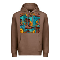 Chestnut western boots seamless pattern Premium Hoodie - HRA Design Shop