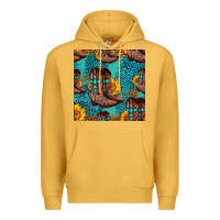 Mustard western boots seamless pattern Premium Hoodie - HRA Design Shop
