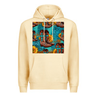 Pina Colada western boots seamless pattern Premium Hoodie - HRA Design Shop