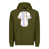 Army Green softball uniform fa element Premium Hoodie - FaDigitalArtStudio