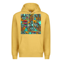 Antique Gold western turquoise thunderbird seamless pattern Premium Hoodie - HRA Design Shop