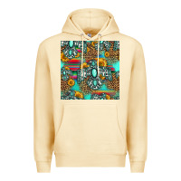 Pina Colada western turquoise thunderbird seamless pattern Premium Hoodie - HRA Design Shop