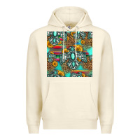 Sandshell western turquoise thunderbird seamless pattern Premium Hoodie - HRA Design Shop