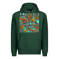 Sports Green western turquoise thunderbird seamless pattern Premium Hoodie - HRA Design Shop