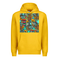 Lemon western turquoise thunderbird seamless pattern Premium Hoodie - HRA Design Shop