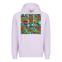 Lilac western turquoise thunderbird seamless pattern Premium Hoodie - HRA Design Shop