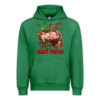 Emerald merry pig mas Urban Hoodie - FaDigitalArtStudio