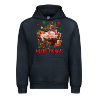 Navy merry pig mas Urban Hoodie - FaDigitalArtStudio