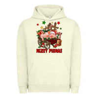 Pigment Pistachio merry pig mas Urban Hoodie - FaDigitalArtStudio