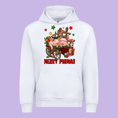 Merry Pig Mas Urban Hoodie Designed By Fadigitalartstudio