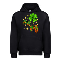 Black St. Patrick's Day with game control and clover Urban Hoodie - Neo Western